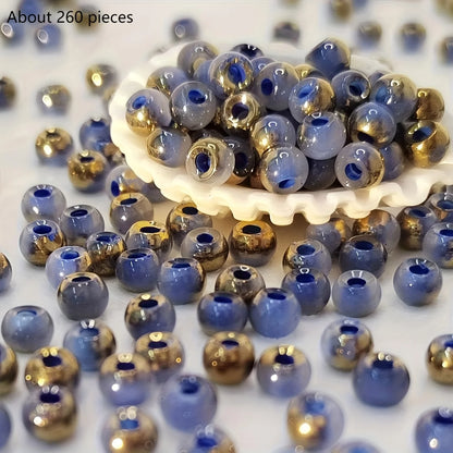DIY Handmade Jewelry Materials with Round Beads, Colorful Beading, Accessories for Making Bracelets, Earrings and Necklaces