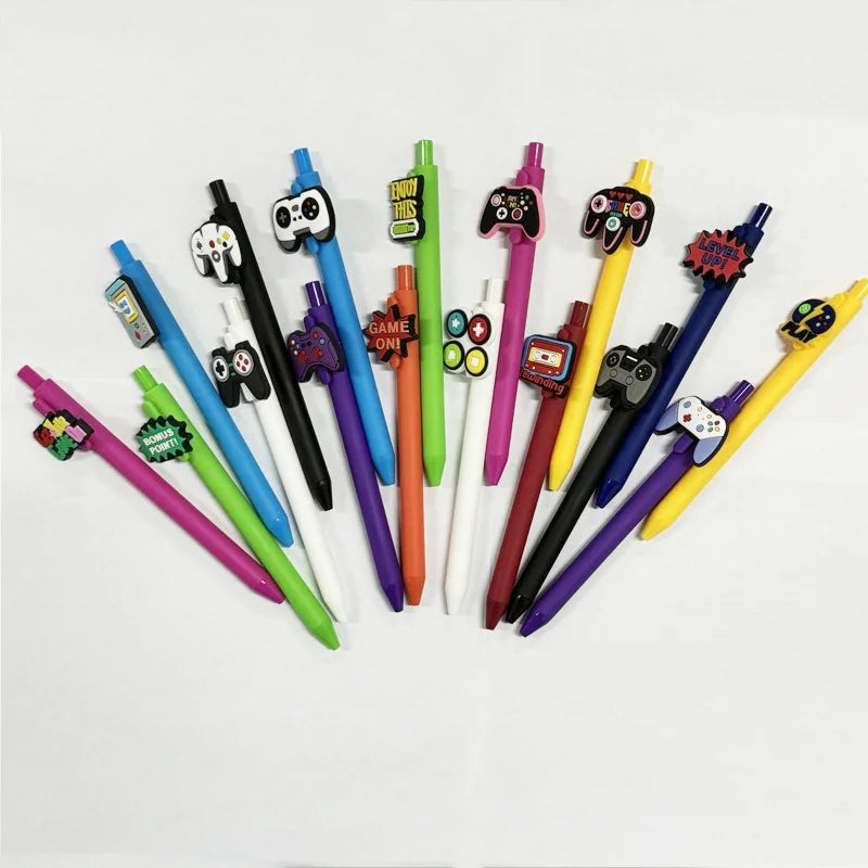 6/12/18 Pcs Fun Ballpoint Pens, Game Controller Theme Retractable Pens, Student Adult Emotional Support Gift For Back To Scho