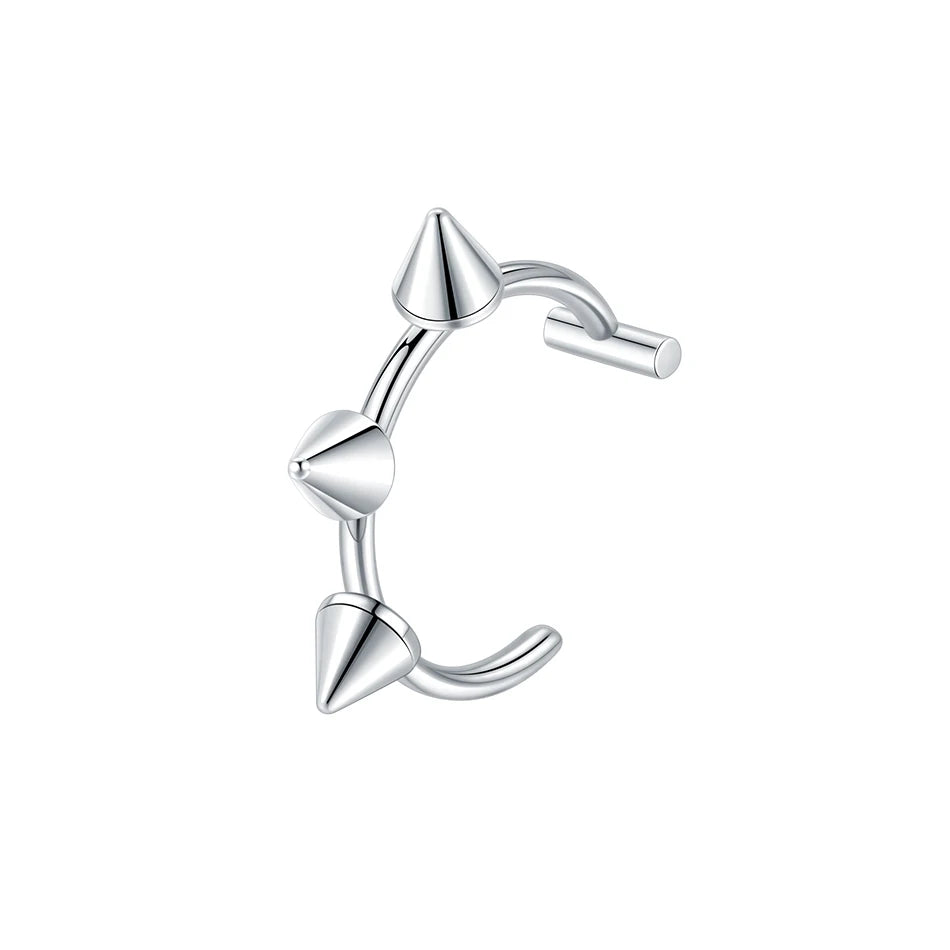 1PC Stainless Steel Fake Nose Ring Hoop Septum Rings Non-Pierced C Clip Lip Ring Earring Fake Nose Piercings Women Body Jewel