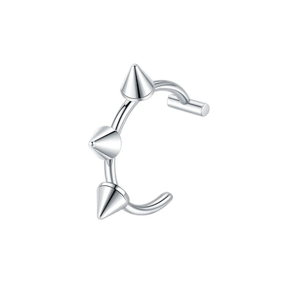 1PC Stainless Steel Fake Nose Ring Hoop Septum Rings Non-Pierced C Clip Lip Ring Earring Fake Nose Piercings Women Body Jewel