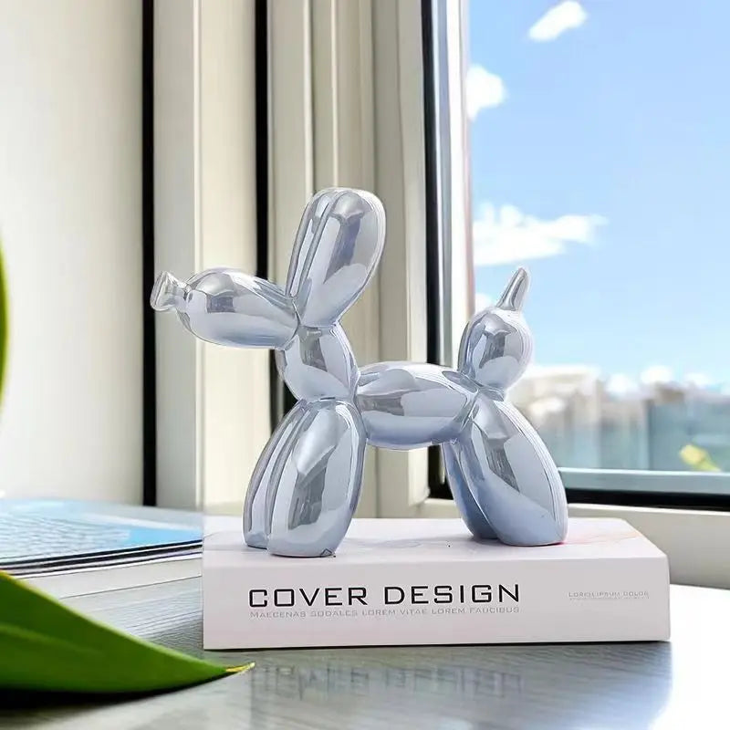 Ceramics Balloon Dog Sculpture Home Decor Room Decoration Accessories Office Nordic Animal Decorative Sculptures Figurinesnee