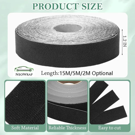 Micro Fiber Felt for Squeegee Felt Edge Cloth for Hard Card Squeegee Car Wrap Scraper DIY Adhesive Felt Tape Vinyl Squeegee T