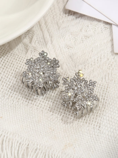 Christmas rhinestones, snowflake hairpins, temperament, grab clips, trumpet haircatches, bangs, clip hair accessories