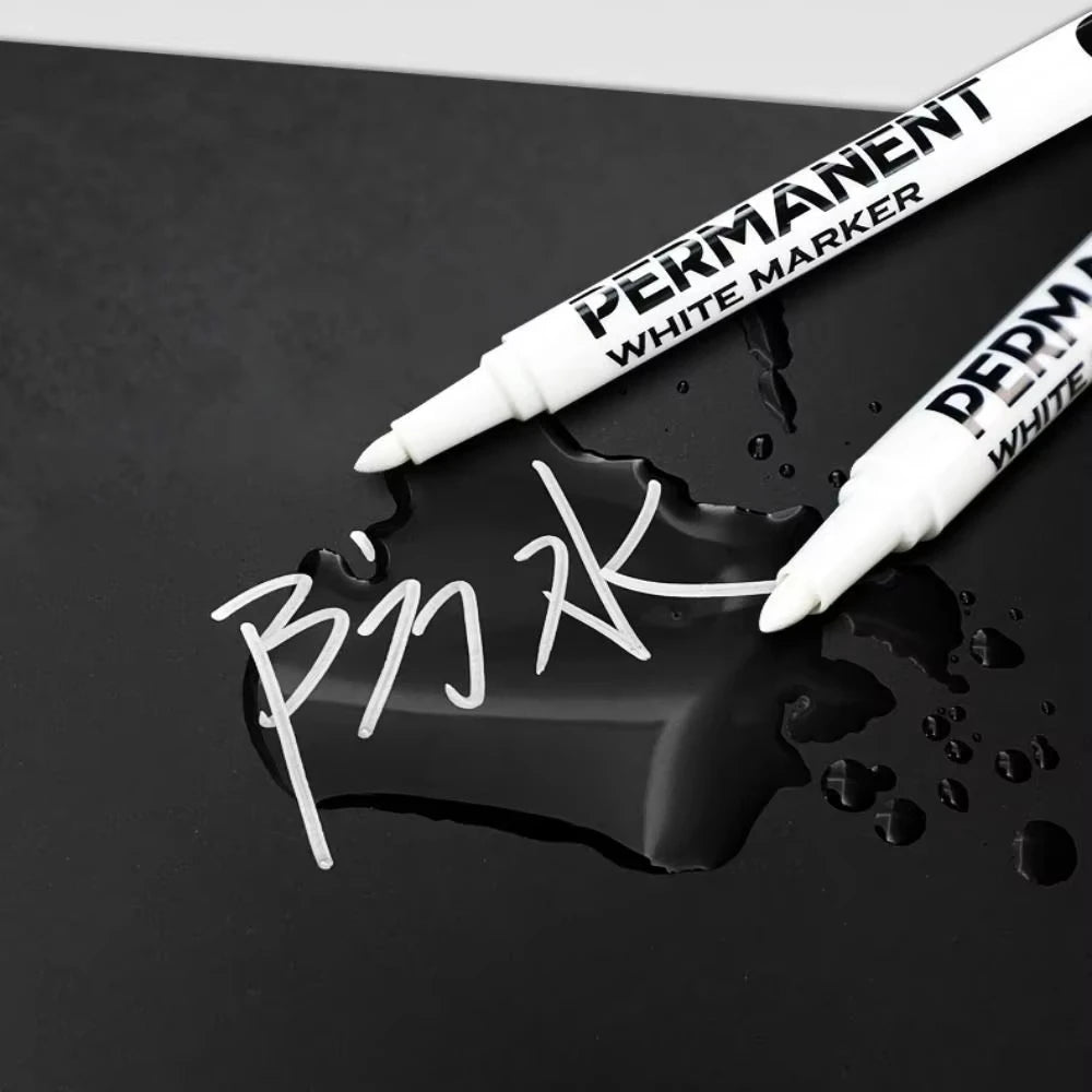 3/6Pcs Art Writing Waterproof White Paint Pen Fine Tip Oil-Based Marker Pen Acrylic Paint Marker Stationery Supplies