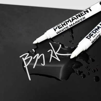 3/6Pcs Art Writing Waterproof White Paint Pen Fine Tip Oil-Based Marker Pen Acrylic Paint Marker Stationery Supplies