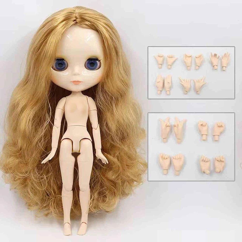 ICY DBS blyth doll 1/6 bjd toy joint body white skin shiny & matte face 30cm on sale special price toy gift anime doll - glos