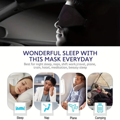 Eye Mask for Sleeping 3D Contoured Cup Blindfold Concave Molded Night Sleep Mask Block Out Light with Women Men