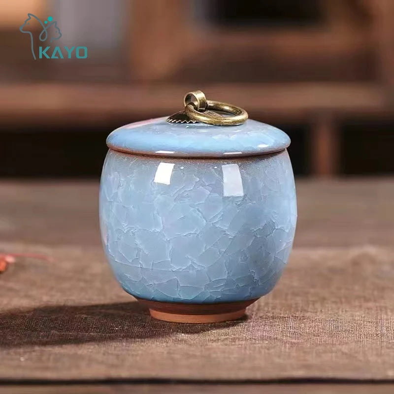 Ceramics Ash Urn Sealed Cremation Funeral Ashes Keepsake Small Animals Pet Dog Cat Memorial Suitable Home Fireplaces Burial -