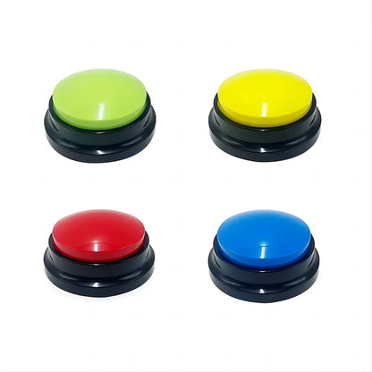Dog Communication Buttons Voice Recording Button for Pet Training Buzzer Record Playback Funny Gift for Talking Pet - 4pcs