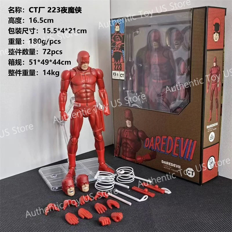 100% Original Ct Toys Daredevil Mafex 223 Comic Version Figure SHF Anime Action Figurine Statue Model Custom Gifts Toys