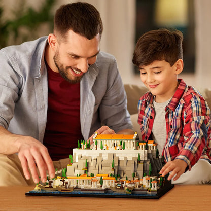 ‌Acropolis of Athens City Architecture Building Blocks Ancient Greeked Landmarks Model for Kids Educational Historical Puzzle