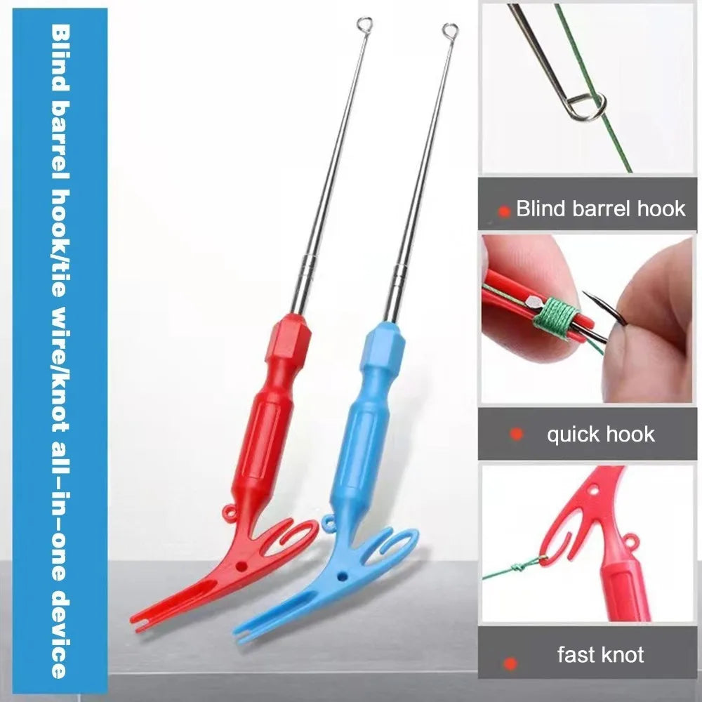 Fishing Hook Removal Tying Tools New 3 in 1 Security Extractor Tackle Disgorger Steel Fly Nail Knot Quick Knot Remover Tool