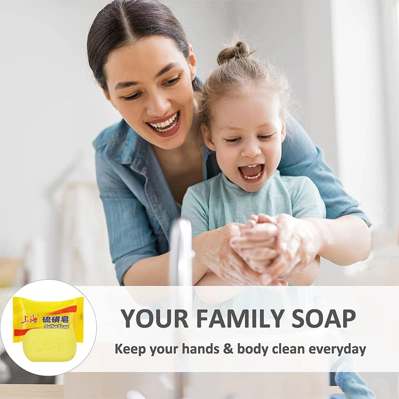 Shanghai Sulfur Soap 5/3Pcs Bath Soap For Deeply Cleanse The Skin Cleaning Hands And Face Keep Comfortable Cleaning Unisex