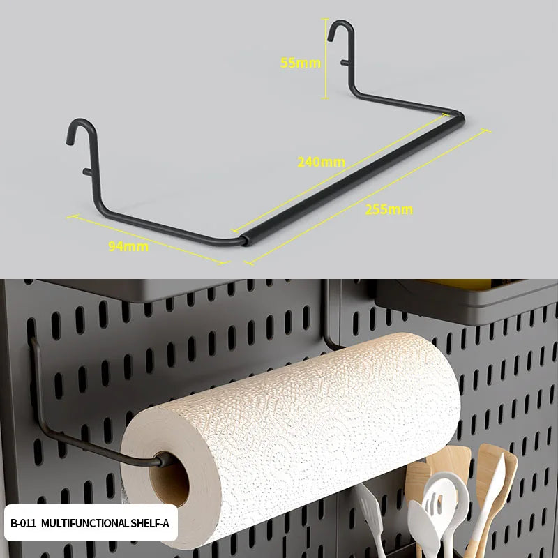 Pegboard Combination Desktop Storage Kit, Vertical and Clip-Type Pegboard Display Panels, Suitable for Home Office Storage. -
