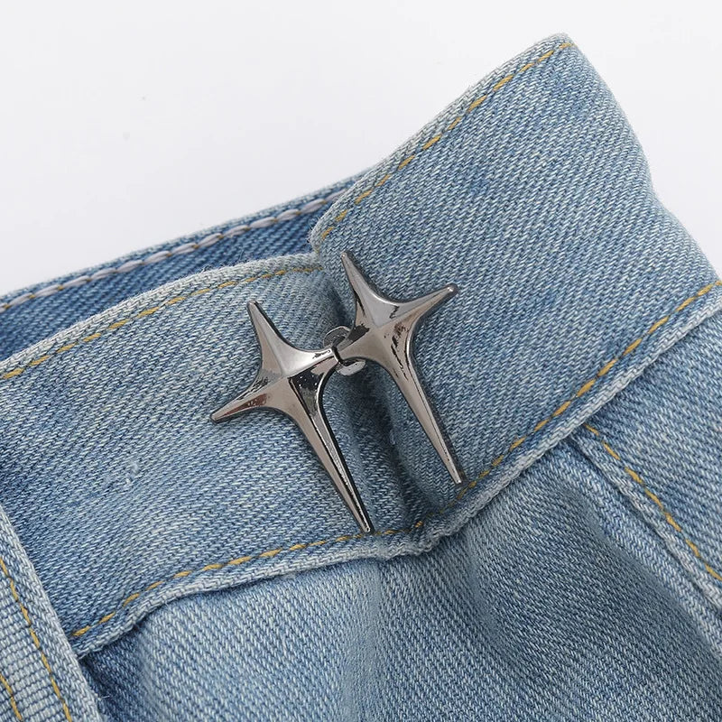 Bowknot Button Adjuster for Pants Skirts Waist Tightener Adjustable Waist Buckle for Jeans No Sewing Required Clothing Suppli