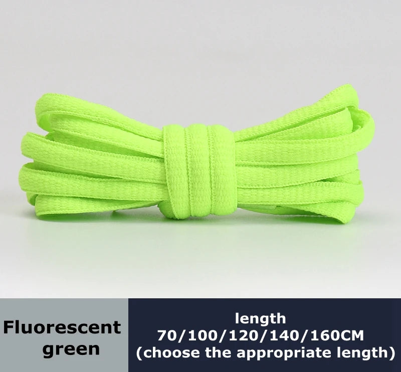 Men's And Women's Sports Shoelaces Color Flat Semicircular Shoelace Suitable For All Shoes Round Laces 23 Colors 1 Pair - Flu