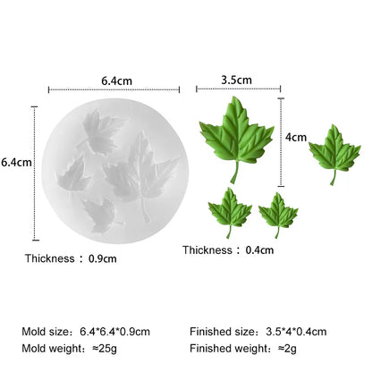 DIY Leaf Silicone Mold Leaves Maple Leaf Mold Handmade Soap Epoxy Resin Decoration Mould - F470-6