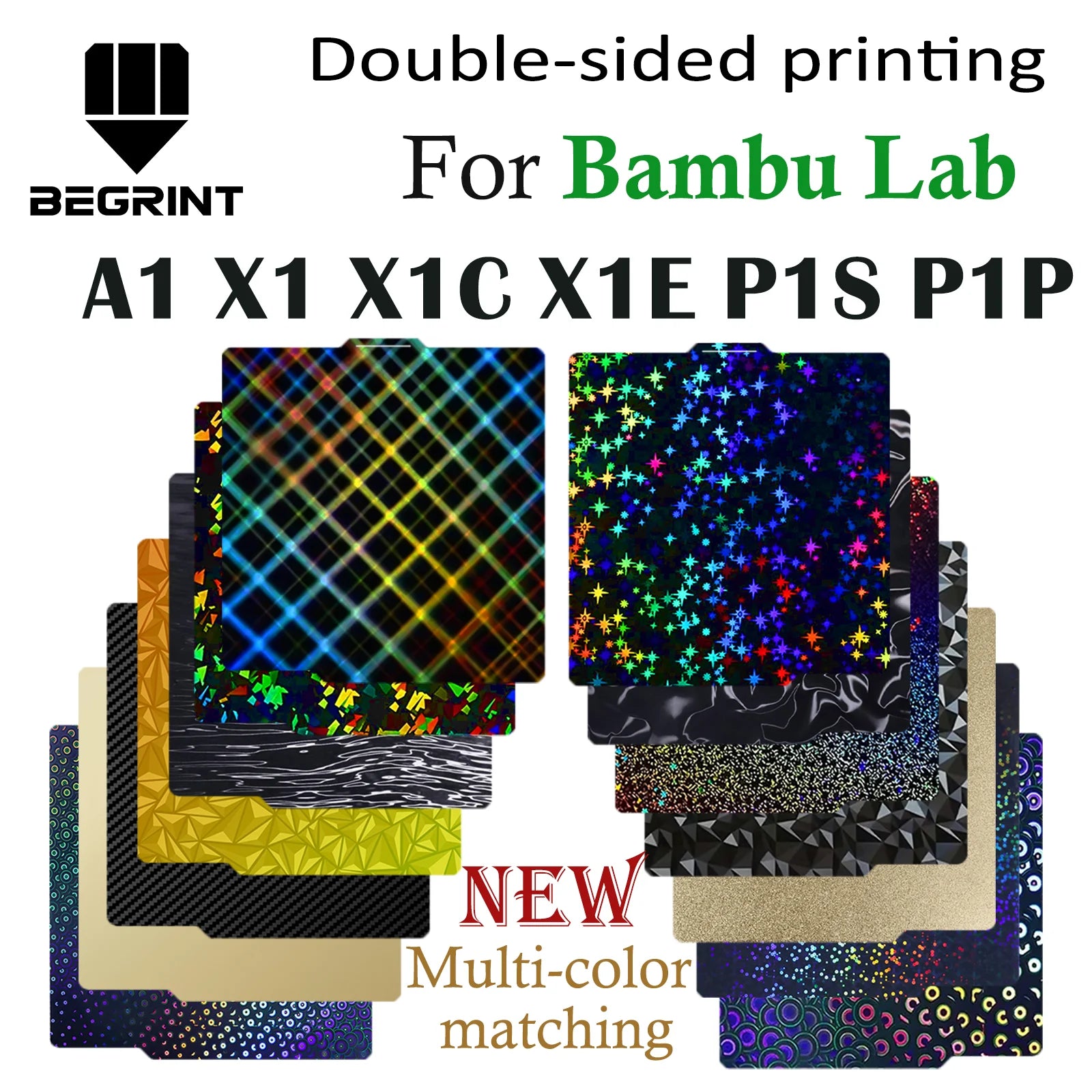 Build Plate for Bambu Lab A1 P1P P1S Smooth X1C Spring Steel Sheet Bambu X2D P2S 3D Print For Bambu Bamboo X1 Carbon Plate Be