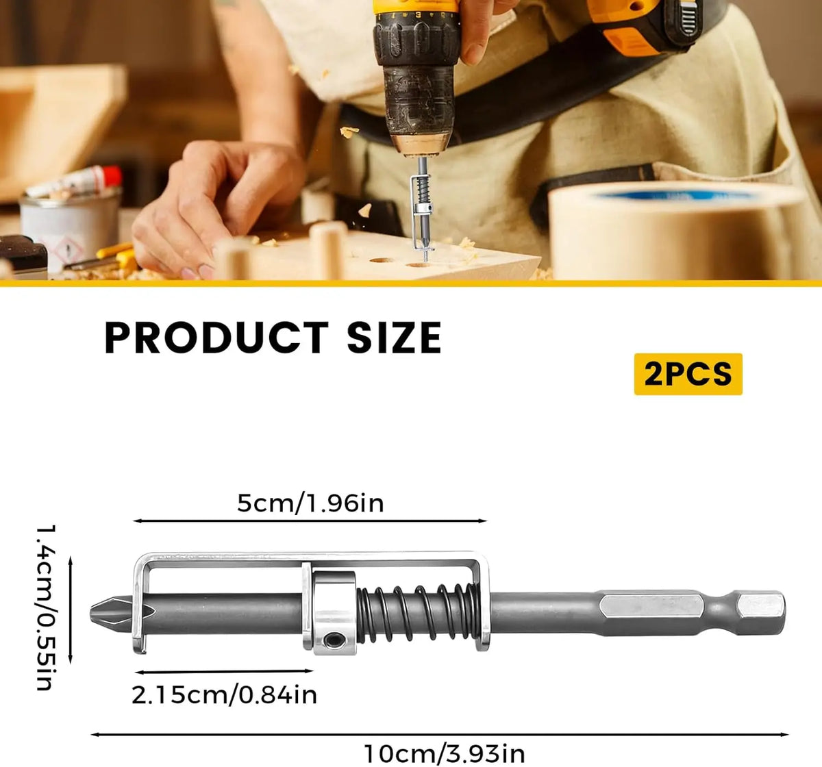 Spring-Loaded Screw Holder Drill Bit Anti-Drop Screwdriver Bit Fixing Clamp Set Screw Holder Drill Bit Phillips Screwdriver B