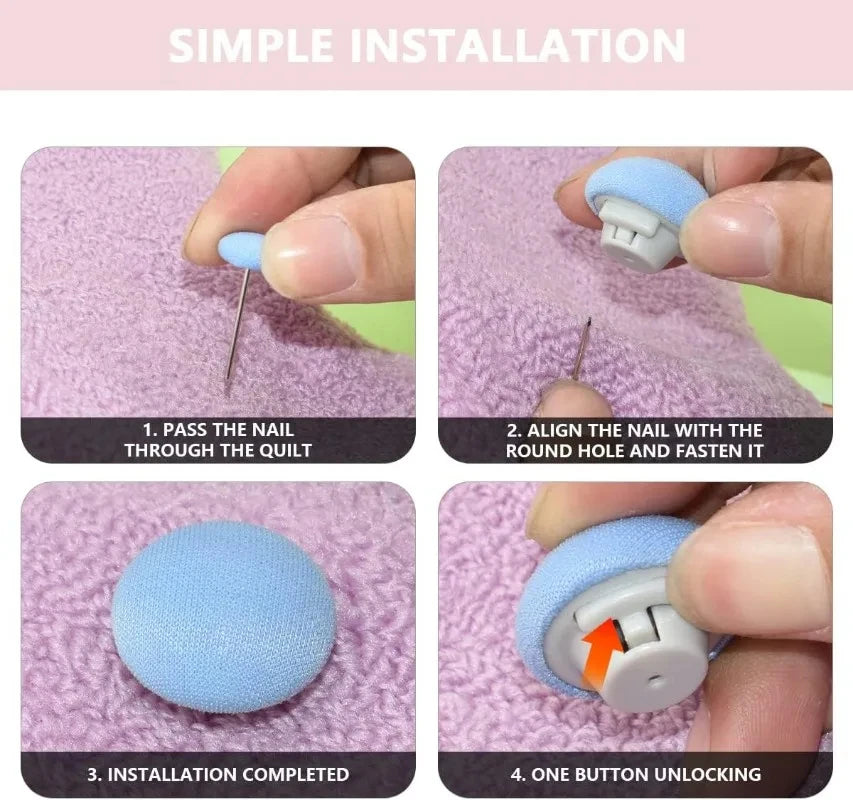 4-8PCS BedSheet Quilt Clip One Button Unlock Duvet Cover Fastener Clip Anti Slip Blanket Buckles Quilt Holder Fixator Gripper