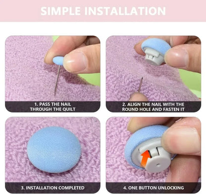 4-8PCS BedSheet Quilt Clip One Button Unlock Duvet Cover Fastener Clip Anti Slip Blanket Buckles Quilt Holder Fixator Gripper
