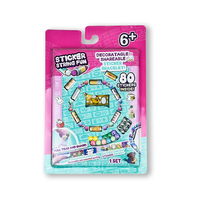 STICKI Rolls Sticki Bands - Wearable or Shareable Sticker Bracelet , Includes 160 Mini Stickers | Over 1000 Sticker Designs -