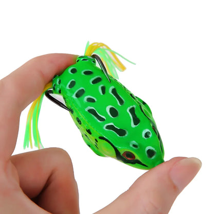 1 Pcs 5G 8.5G 13G 17.5G Frog Lure Soft Tube Bait Plastic Fishing Lure with Fishing Hooks Top Water Ray Frog Artificial 3D Eye