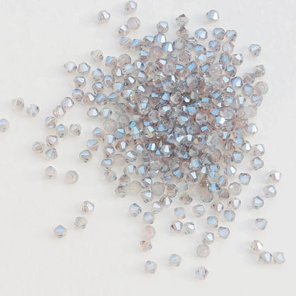 100PCS 4MM Shiny Faceted Austria Crystal Beads Bicone Beads Loose Spacer Beads for Jewelry Making DIY Bracelet Necklace Penda