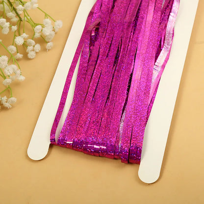 as a Party Metallic Tinsel Foil Fringe Curtains Backdrop for Birthday New Year Eve Party Photo Wedding Baby Shower Decor - la
