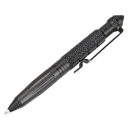 Military Tactical Pen Multifunction Aluminum AlloyOutdoor Camping Security Survival Tools Emergency Glass Breaker Pen - black