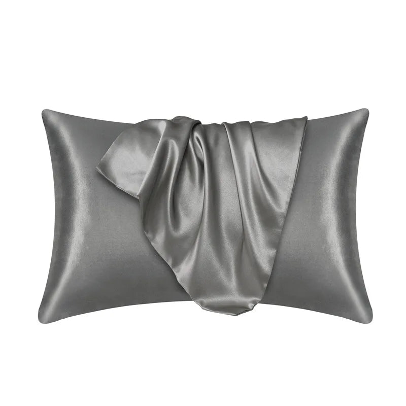 100% Silk Pillowcase Pillow Cover Silky Satin Hair Beauty Pillowcase Comfortable Pillow Case Home Decor Pillow Covers. - dark