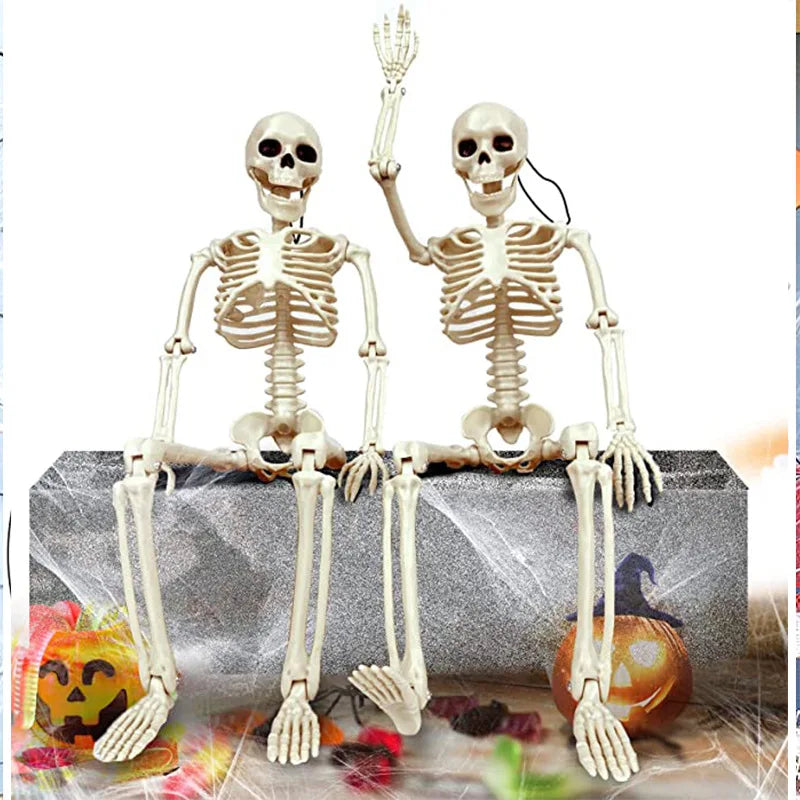 1pc Happy Halloween Modeling Humanoid Skeleton Decorative Props Haunted House Home Bedroom Balcony Decoration Party DIY Suppl