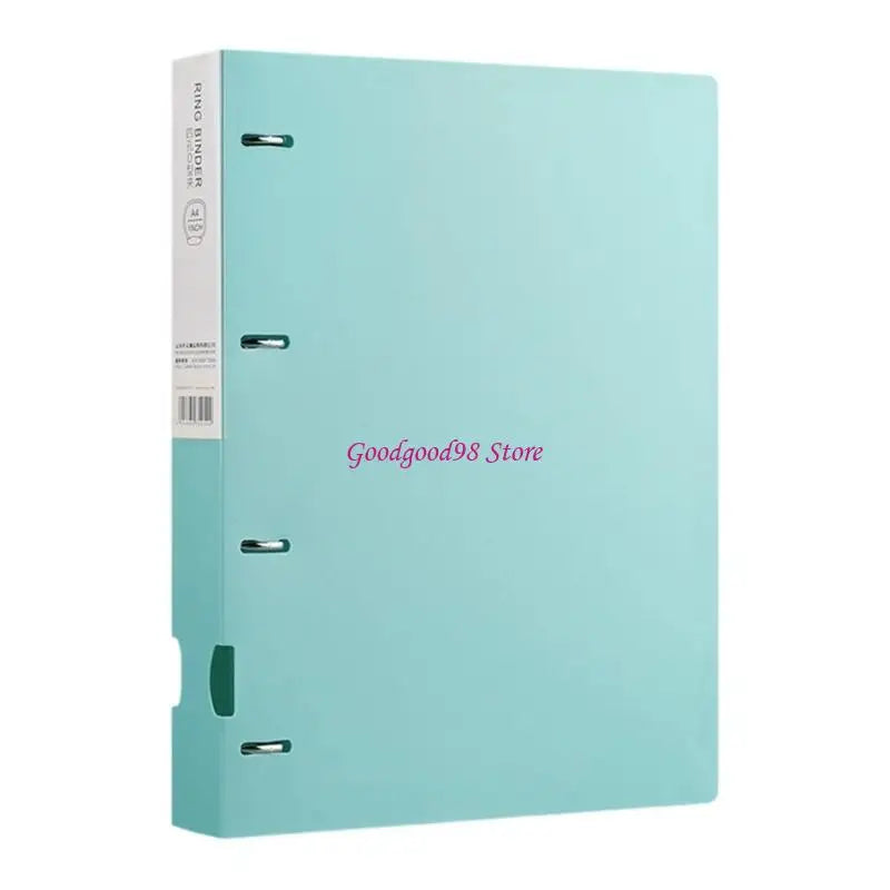 File Folders Display Book 4-Rings Binders 4 Hole Binders Folders for Students - Blue