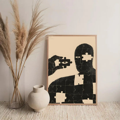 Art R-Retro Abstract Nourishing Soul Poster Premium Art Wall Decor, Simple Ornament for Living and Leisure Areas