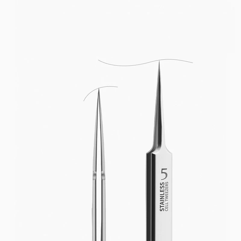German Ultra-fine No. 5 Cell Pimples Blackhead Clip Tweezers Beauty Salon Special Scraping & Closing Artifact Acne Needle Too