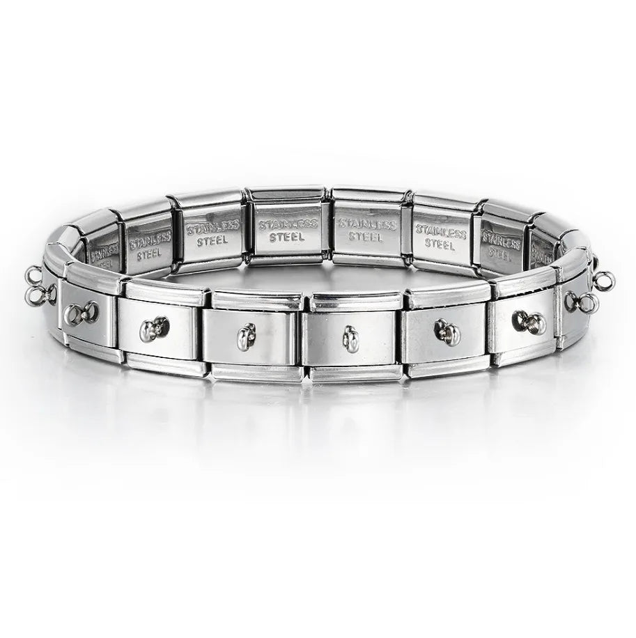 2025 Fashion Functional Elastic Bracelet Modular Bulk Italian Charms Links Fit Bracelet Stainless Steel Jewelry
