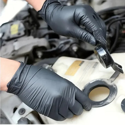 10/20/50/100PCS Black Nitrile Disposable Gloves for Work Latex Free Home Cleaning Glove Textured Mechanic Tattoo Hair Dye Bea