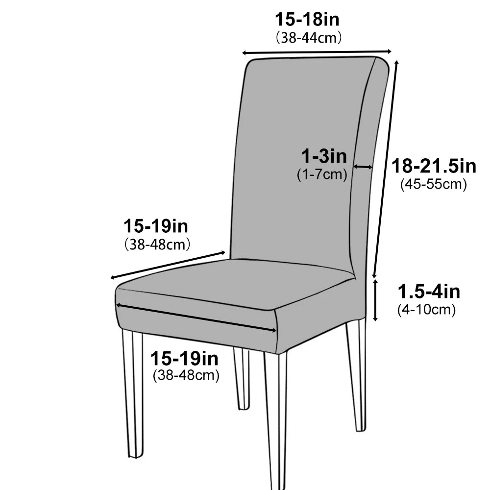 Elastic Dining Room Chair Cover Stretch Thick Jacquard Kitchen Chair Cover Slipcover For Dining Kitchen Hotel Wedding Banquet