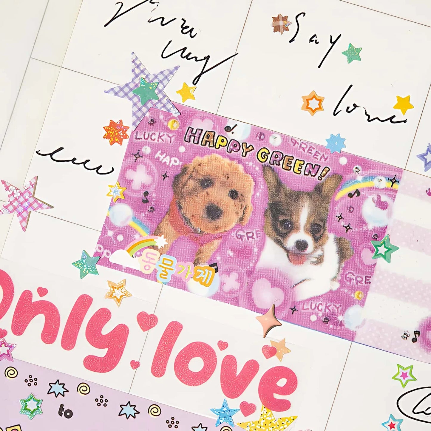 Starstorm 24 Sheet Holographic & Matte Mini Sticker Book 8x8cm Aesthetic Journaling Supplies Planner Scrapbooking Deco Sticke
