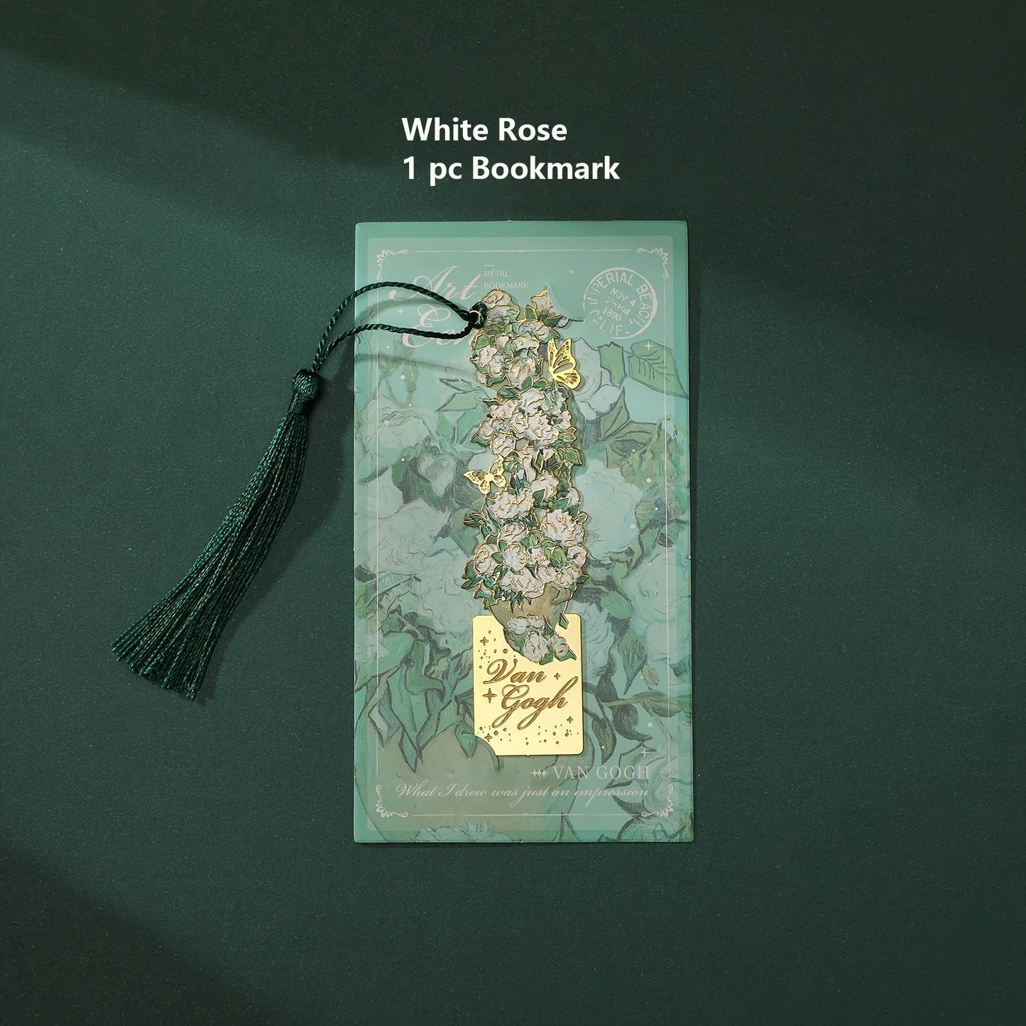 1 pc Vintage Painting Metal Bookmark Hollow Bookmark With Long Tassel For Book Club Readers Friends Teachers Students