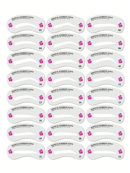 24 Styles Eyebrow Shaping Template Card Female Beauty Suit for Perfect Makeup Application And Beauty Modeling