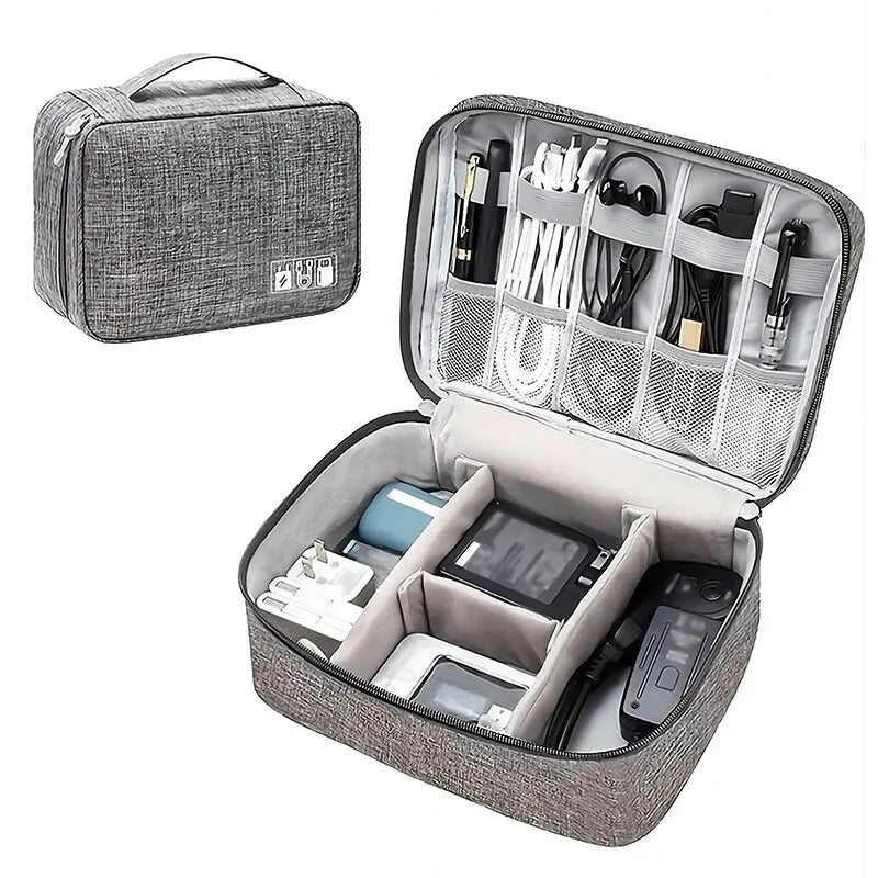 Cable Storage Bag Waterproof Digital Electronic Organizer Portable USB Data Line Charger Plug Storage Bag Travel Cable Organi