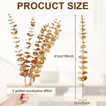 10pcs Eucalyptus Stems Artificial Eucalyptus Leaves for Home Flowers Bouquet Centerpiece Wedding Decoration Christmas Decor