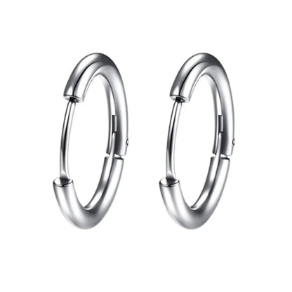 1 Pair Women/Man Stainless Steel Small Hoops Earring Piercing Ear Cartilage Tragus Simple Thin Circle Anti-allergic Ear Buckl