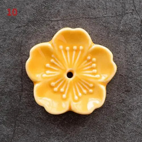 Cherry Blossom Incense Burner Home Ceramic Decor Stick Holder Aromatherapy Censer Office Teahouse Ornament - 10