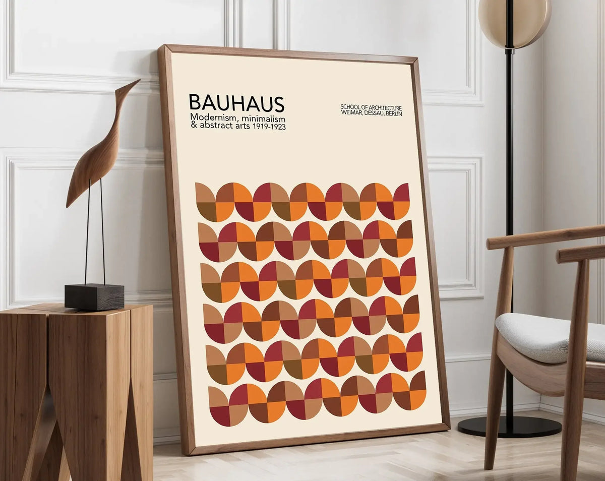 Mid Century Bauhaus Geometric Canvas Prints Poster Retro Abstract Wall Art Painting Pics for Modern Living Room Home Decorati