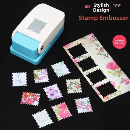 Labor Saving Stamp Border Punch Large Size DIY Embossing Machine Cutting Craft Paper Cutting Christmas Tree Hole Punch