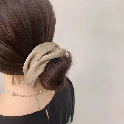 1/3PCS Satin Scrunchies With Rhinestones Decor - Soft And Comfortable Hair Ties For Ponytail And Hair Accessories