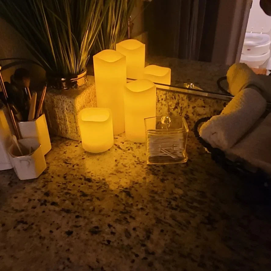 Flameless Flickering LED Candles Light Flameless Candles Battery Powered Candles for Wedding Decor Birthday Party Supplies Wa