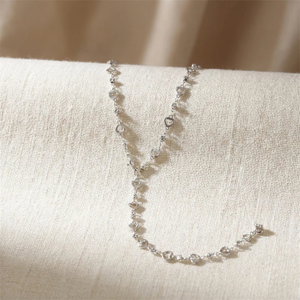 Sexy Long Crystal Lariat Necklace for Women Romantic Gold Color Boho Heart Strip Drop Chain Body Accessories Jewelry Party Gi